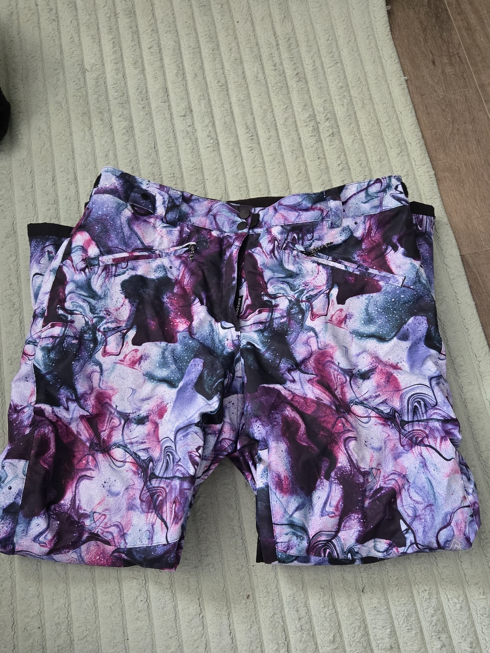 Women’s Purple Marble Snow Pants